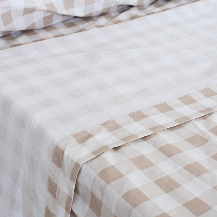 Vichy Laken Set 2-delig Beige Basic Kids, Beige, 100% katoen, de kwaliteit van 150 TC