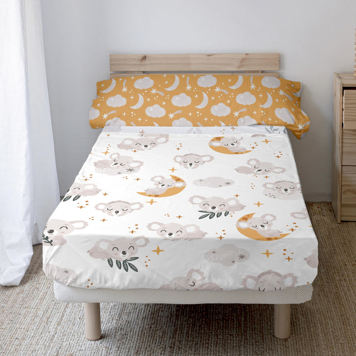 Baby koala Laken Set 2-delig Moshi Moshi, Veelkleurig, 100% katoen, de kwaliteit van 150 TC