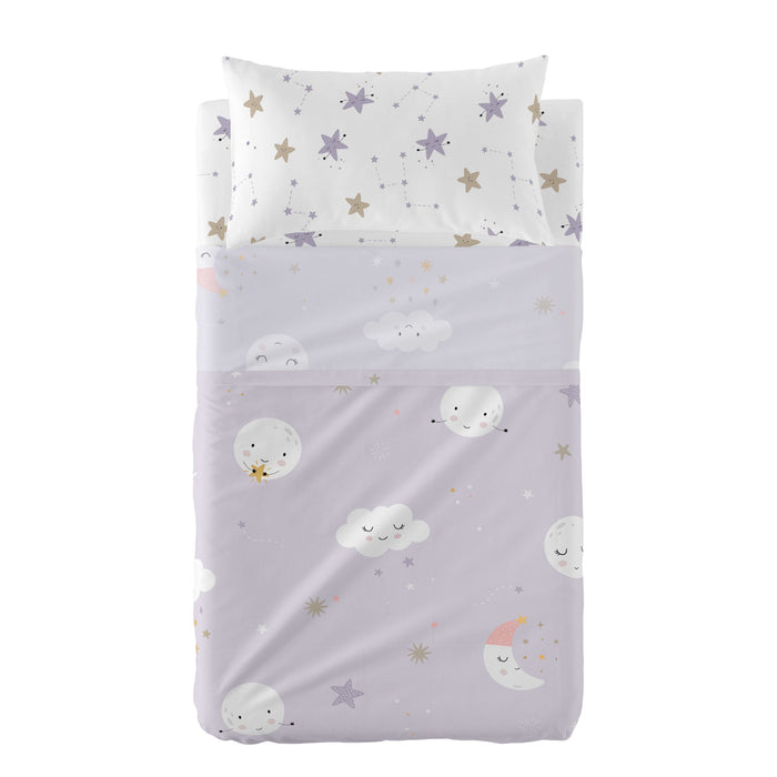Moons Laken Set 2-delig 120x180 cm (Maxiledikant) Moshi Moshi, Veelkleurig, 100% katoen, de kwaliteit van 150 TC