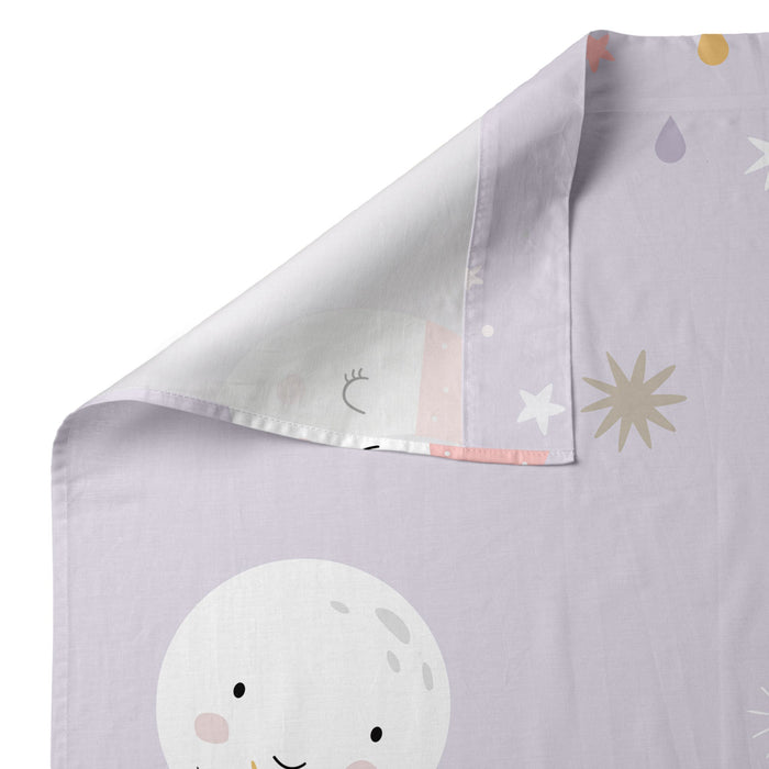 Moons Laken Set 2-delig 120x180 cm (Maxiledikant) Moshi Moshi, Veelkleurig, 100% katoen, de kwaliteit van 150 TC