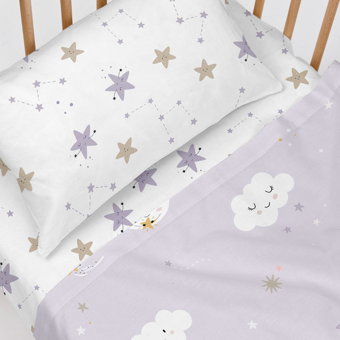 Moons Laken Set 2-delig 120x180 cm (Maxiledikant) Moshi Moshi, Veelkleurig, 100% katoen, de kwaliteit van 150 TC