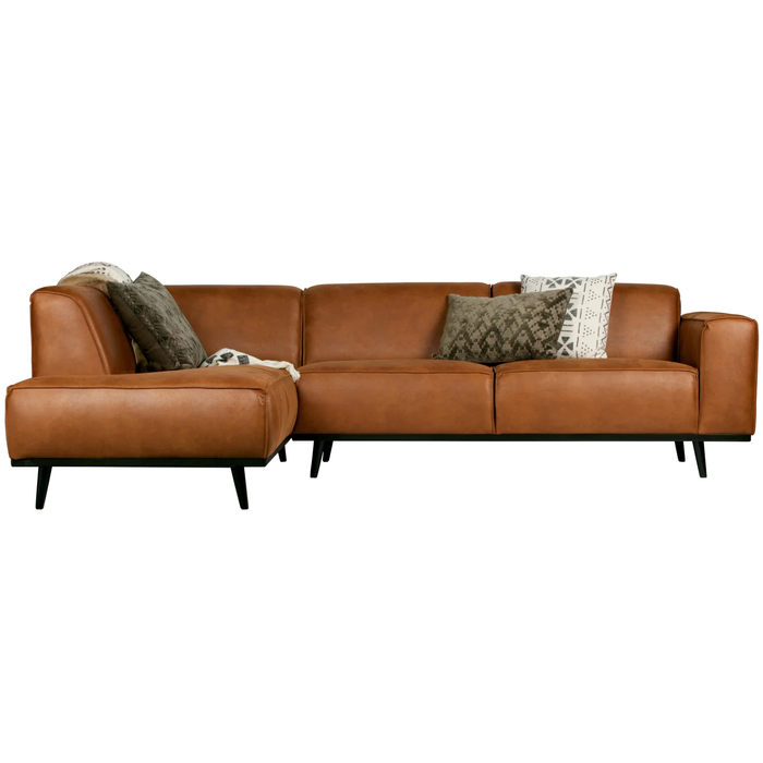 WOOOD Statement Hoekbank Links - Eco-leder - Cognac