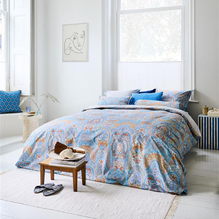 Pip Studio Jabali Flower Dekbedovertrek 140 x 200/220 cm - Blauw