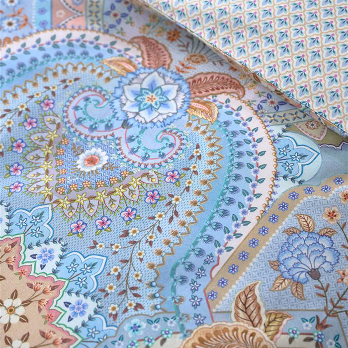 Pip Studio Jabali Flower Dekbedovertrek 140 x 200/220 cm - Blauw