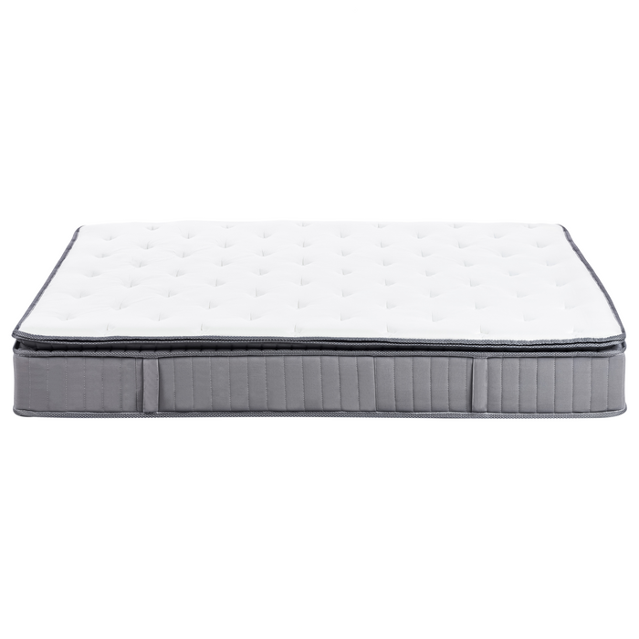 Beliani-PLEASANT-Pocketveringmatras medium-Wit-180x200 cm-Traagschuim