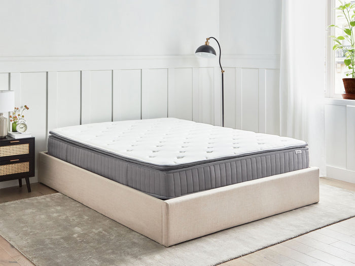 Beliani-PLEASANT-Pocketveringmatras medium-Wit-160x200 cm-Traagschuim