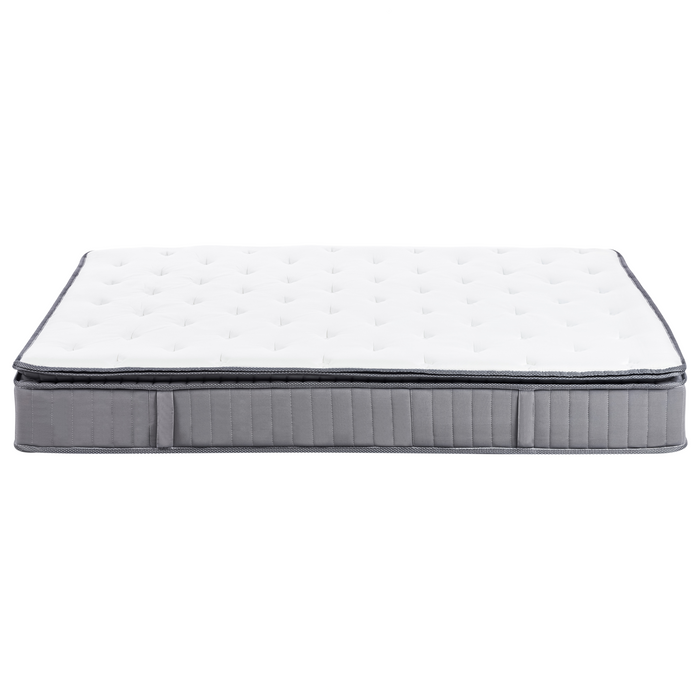 Beliani-PLEASANT-Pocketveringmatras medium-Wit-160x200 cm-Traagschuim