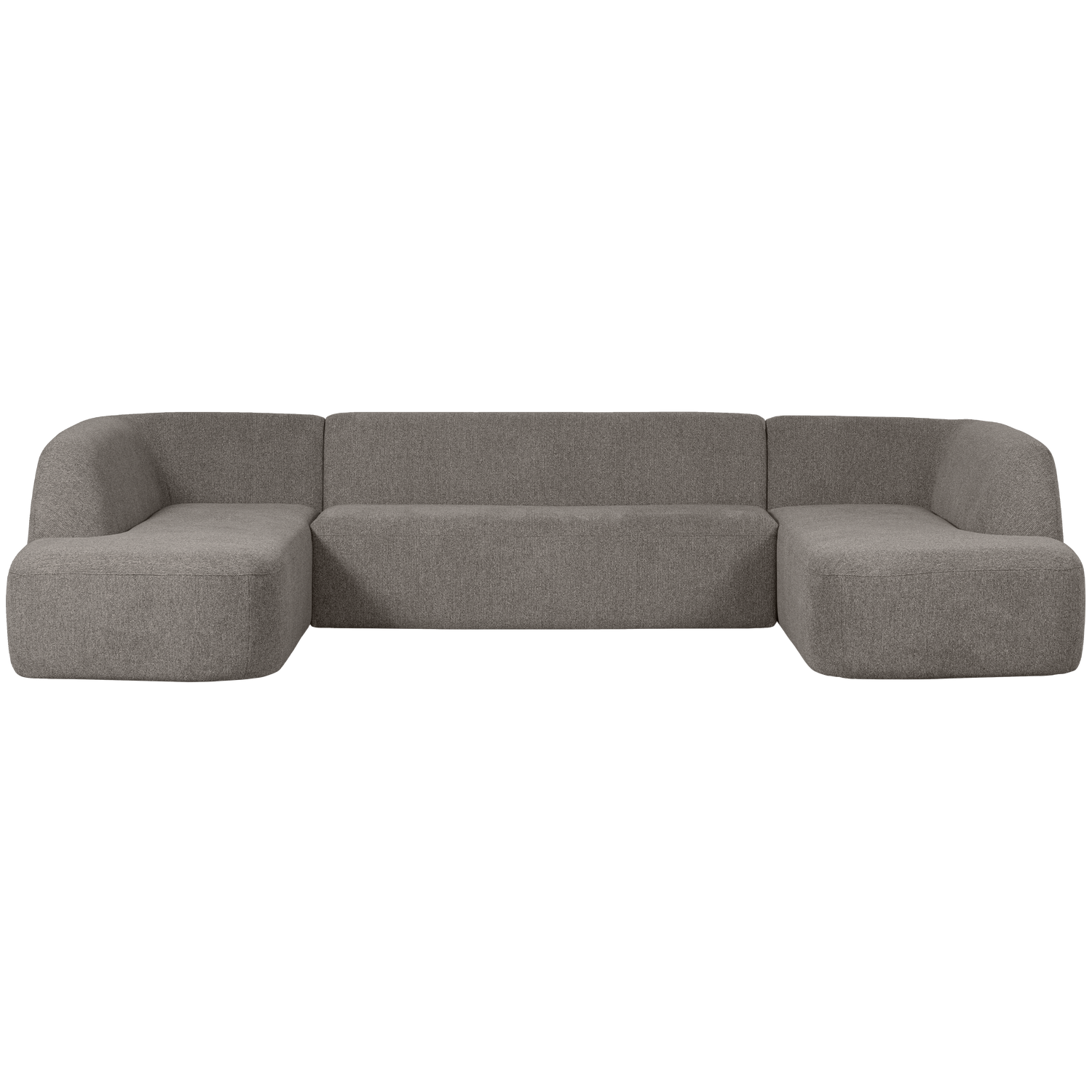 WOOOD Sloping U-Bank - Chenille - Grijs Melange