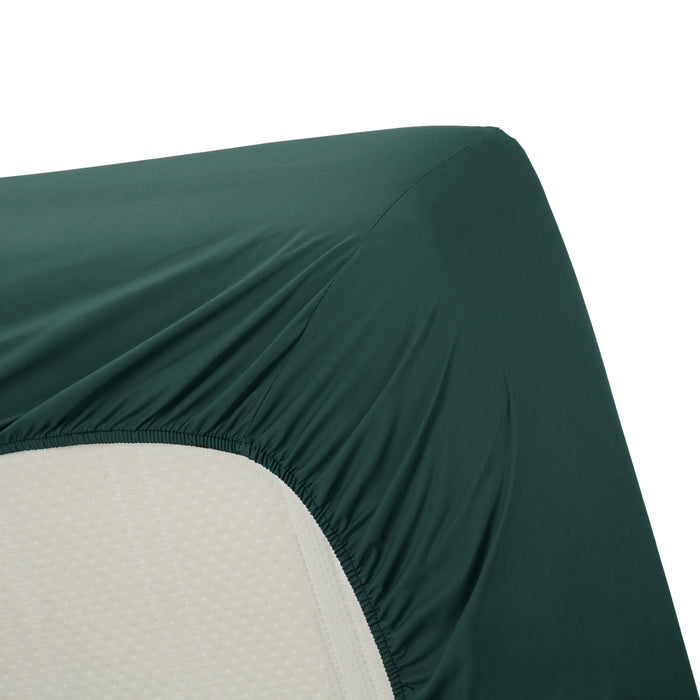 Ambiante Katoen - Topper Hoeslaken - 180x200 - Donker Groen