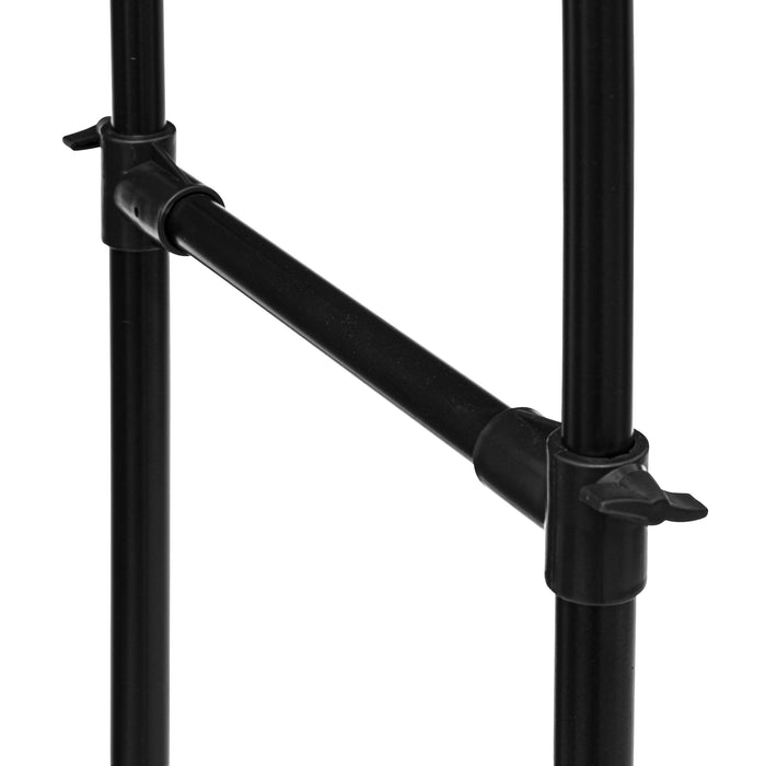 5Five Kledingrek dubbele stang - kunststof|metaal - zwart - 80 x 160cm