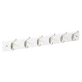 5Five Wandkapstok - wit - 6-haaks - 58 x 9 cm - MDF