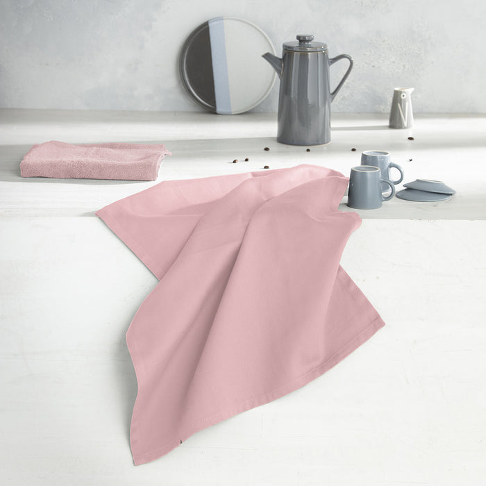 DDDDD keukendoek Logo - 50x55 cm - pastel pink - 6 stuks