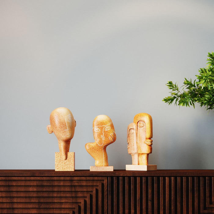 Kare Design Half woonaccessoires gezicht oranje