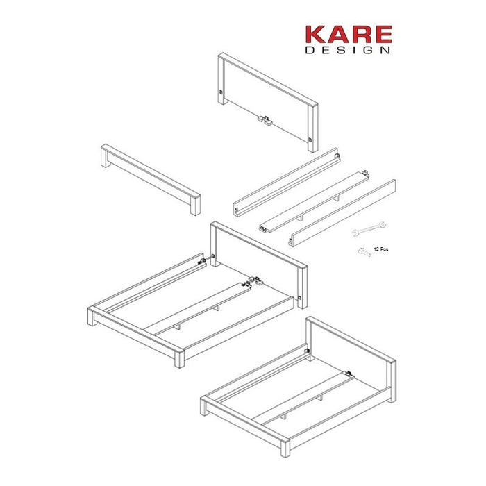 Bed Puro hoog Kare Design
