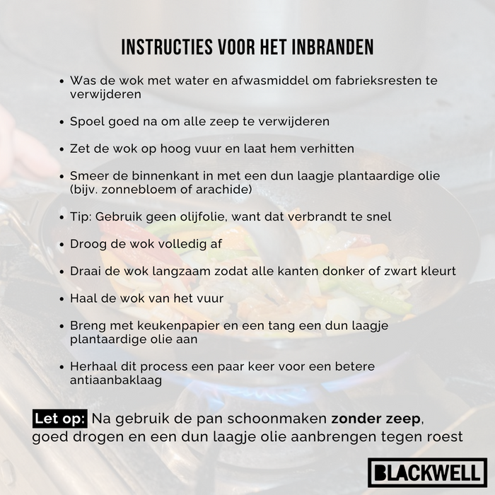 Cookinglife Wokpan Voccelli - Plaatstaal - ø 30 cm - zonder anti-aanbaklaag