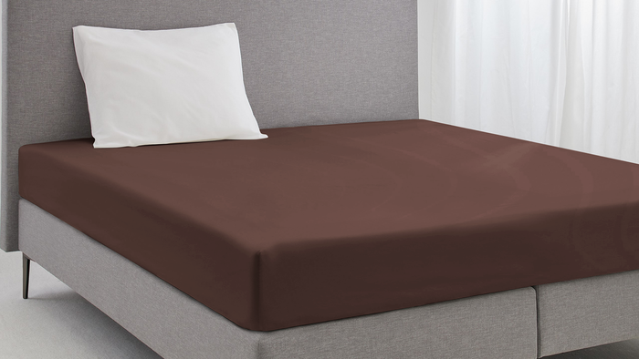Eleganzzz Hoeslaken Jersey Katoen Stretch 35cm Hoge Hoek - bruin