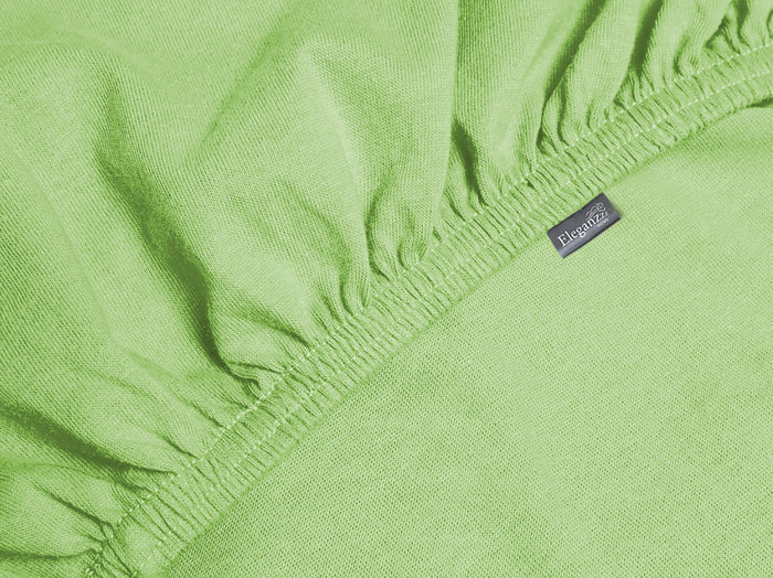 Eleganzzz Hoeslaken Jersey Katoen Stretch 35cm Hoge Hoek - lime