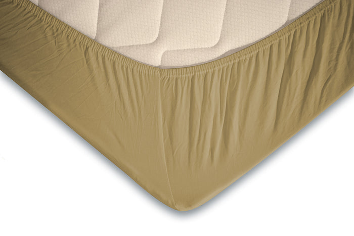 Eleganzzz Topper Hoeslaken Jersey Katoen Stretch - zand