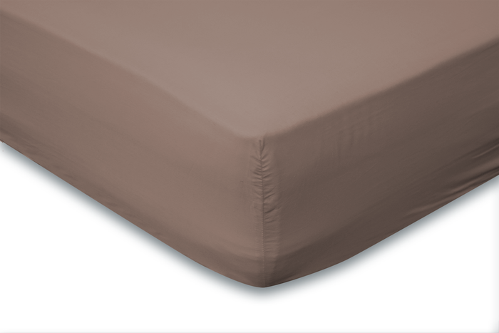 Eleganzzz Hoeslaken Katoen Perkal 35cm Hoekhoogte - taupe