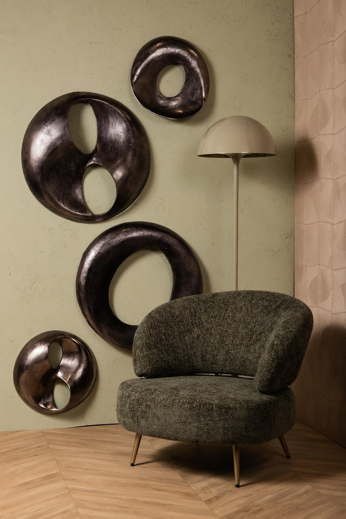 PTMD Daweson Nickel Casted Alu Wall Panel Open Round S