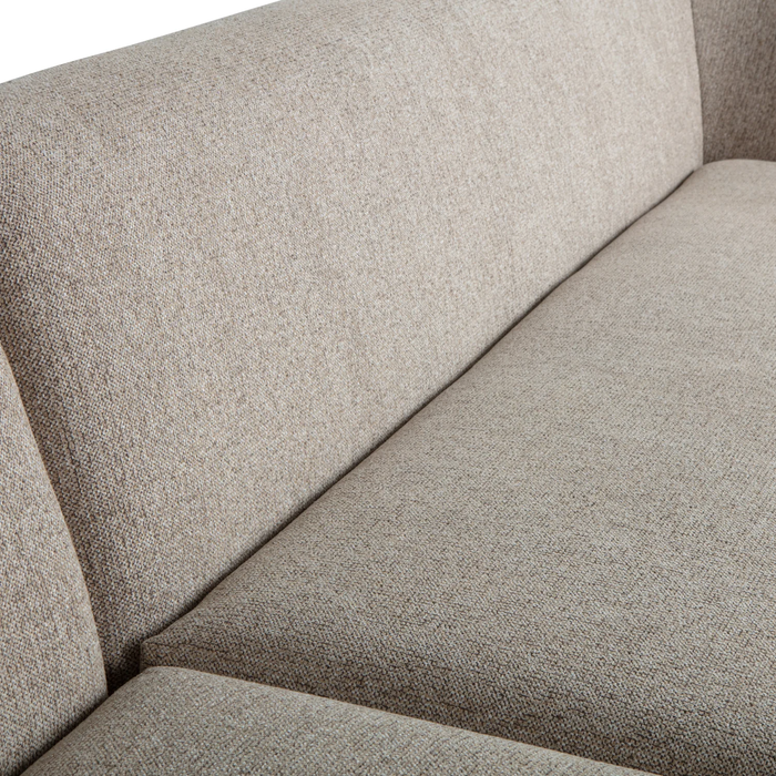 WOOOD Sloping Hoekbank Links - Chenille - Naturel Melange