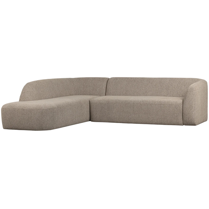 WOOOD Sloping Hoekbank Links - Chenille - Naturel Melange