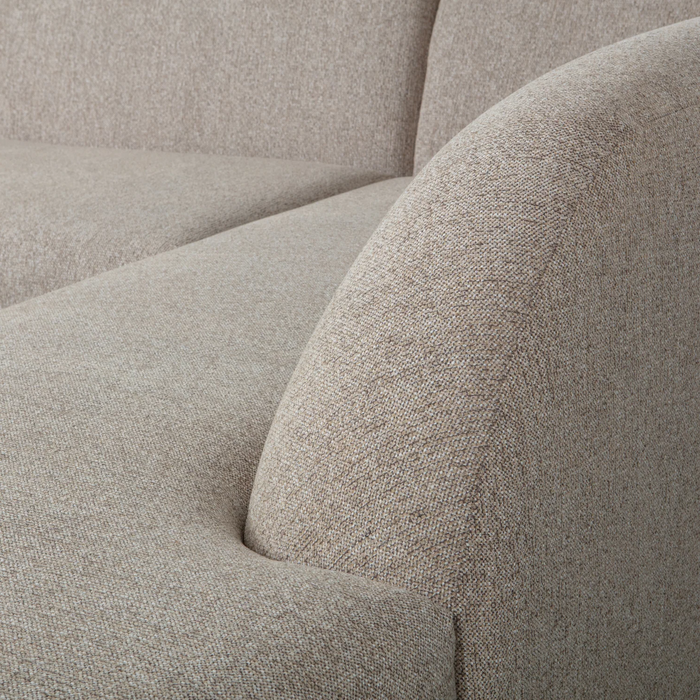 WOOOD Sloping Hoekbank Rechts – Chenille - Naturel Melange