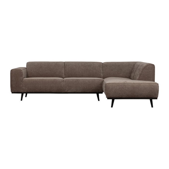 WOOOD Statement Hoekbank Rechts - Rib - Taupe