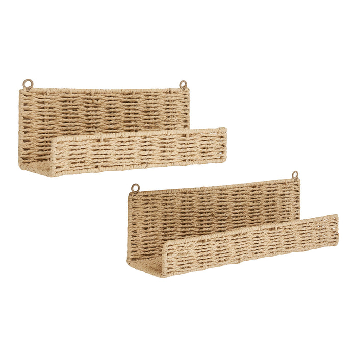 Treviso Wall Shelves - Wall shelves, paper, natural, set of 2