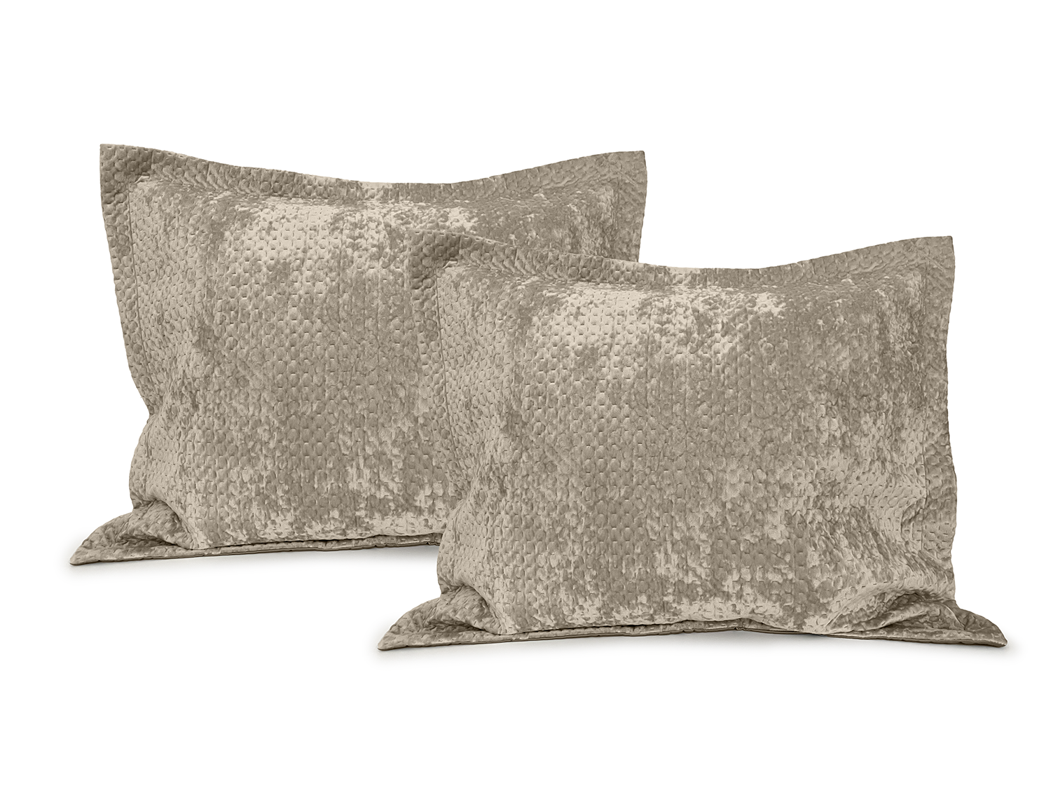 LINNICK Velvet Kussensloop - bronze 60x70cm - Set van 2