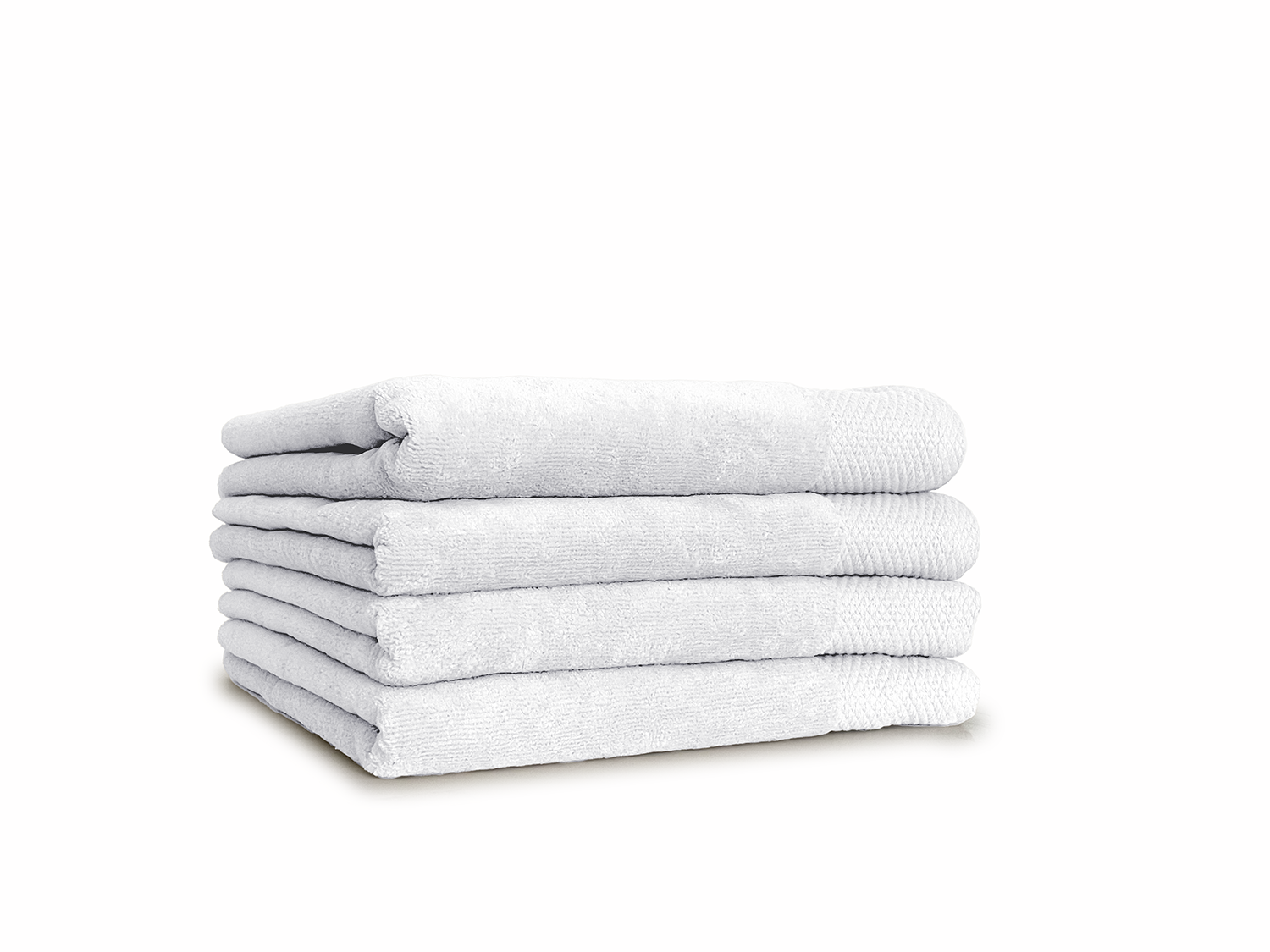 LINNICKVelours Handdoek  Katoen 60x110cm - white - Set van 4