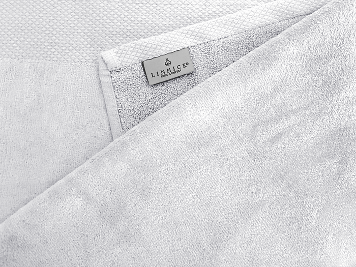 LINNICKVelours Handdoek  Katoen 60x110cm - white - Set van 4