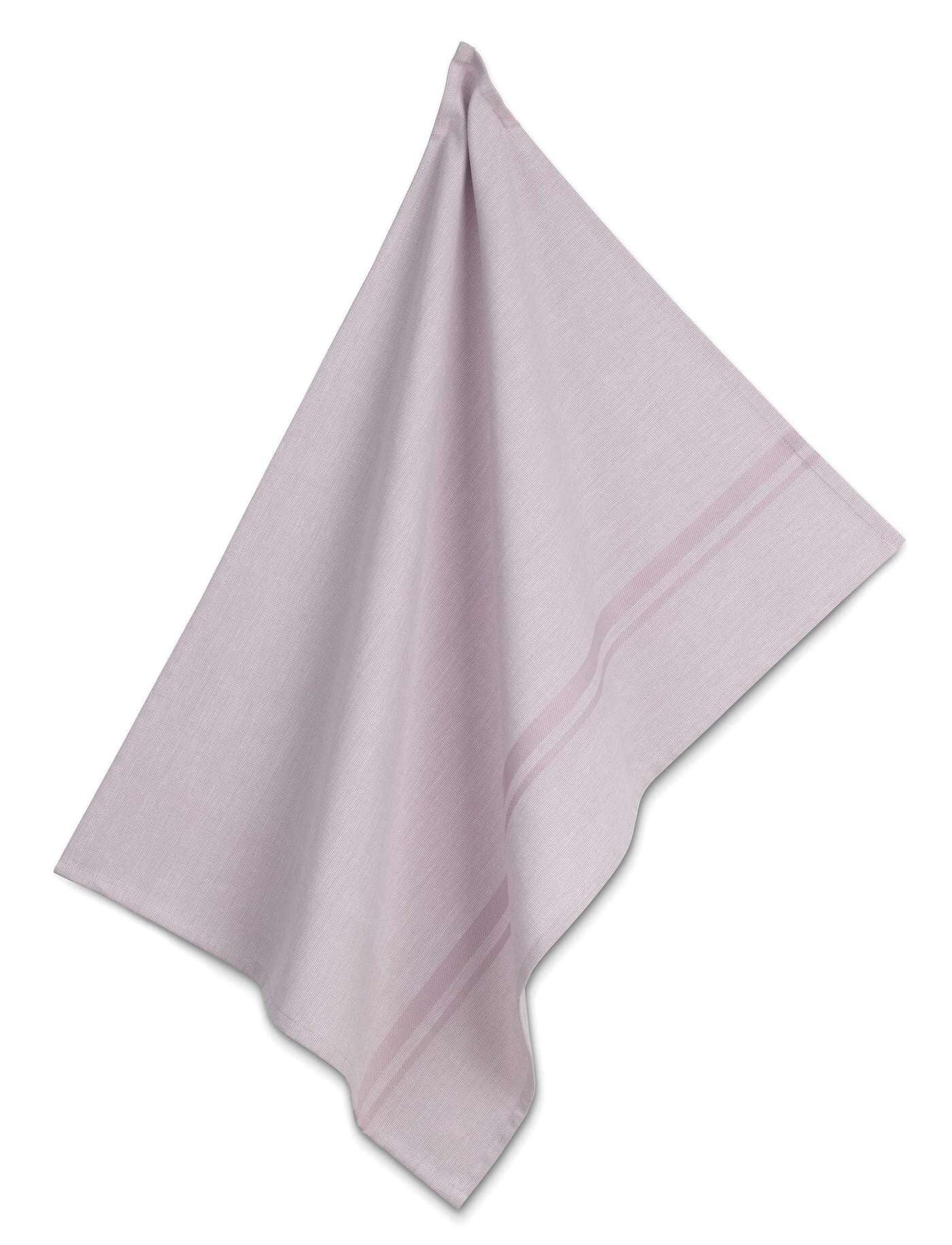 Kela - Theedoek, Set van 4 Stuks, Katoen, Paars met Streep, 70 x 50 cm
