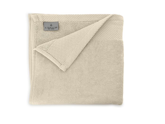LINNICKVelours Handdoek  Katoen 60x110cm - sand - Set van 6