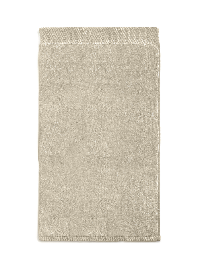 LINNICKVelours Handdoek  Katoen 60x110cm - sand - Set van 6