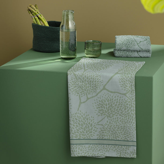 DDDDD 2x theedoek + 2x keukendoek Trees - Green