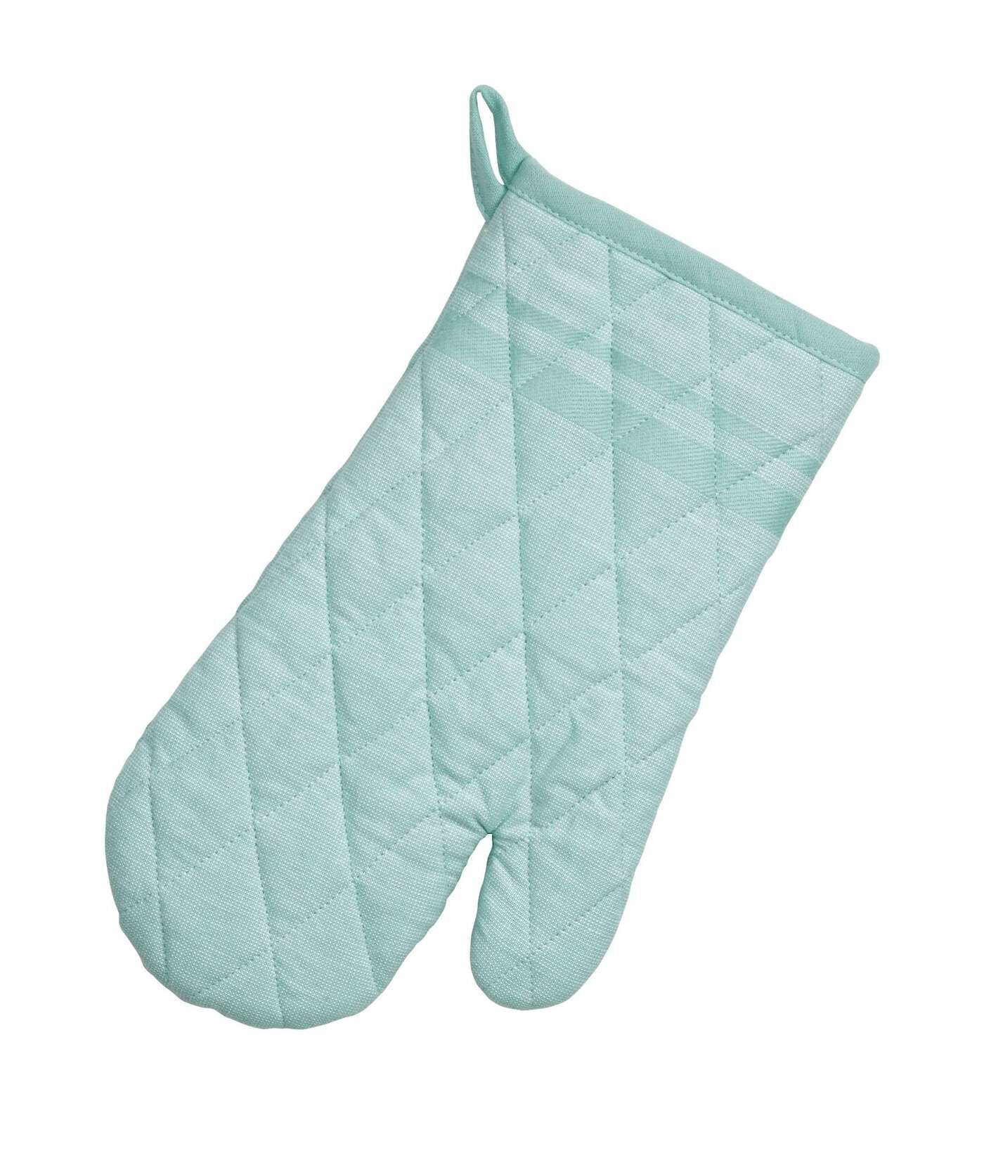 Kela - Ovenwant, Ovenhandschoen, Set van 4 Stuks, Katoen, Aquablauw me
