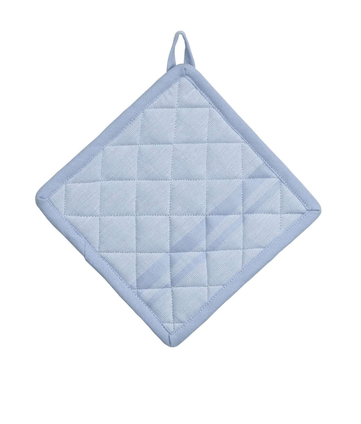 Kela - Pannenlap, Set van 4 Stuks, Katoen, Blauw met Streep, 20 x 20 c