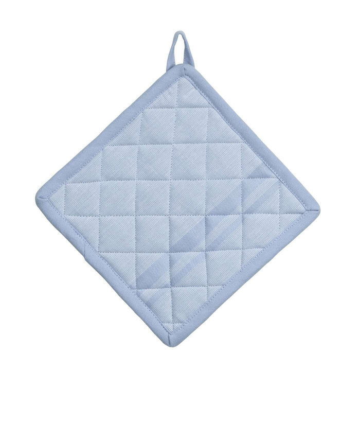 Kela - Pannenlap, Set van 4 Stuks, Katoen, Blauw met Streep, 20 x 20 c