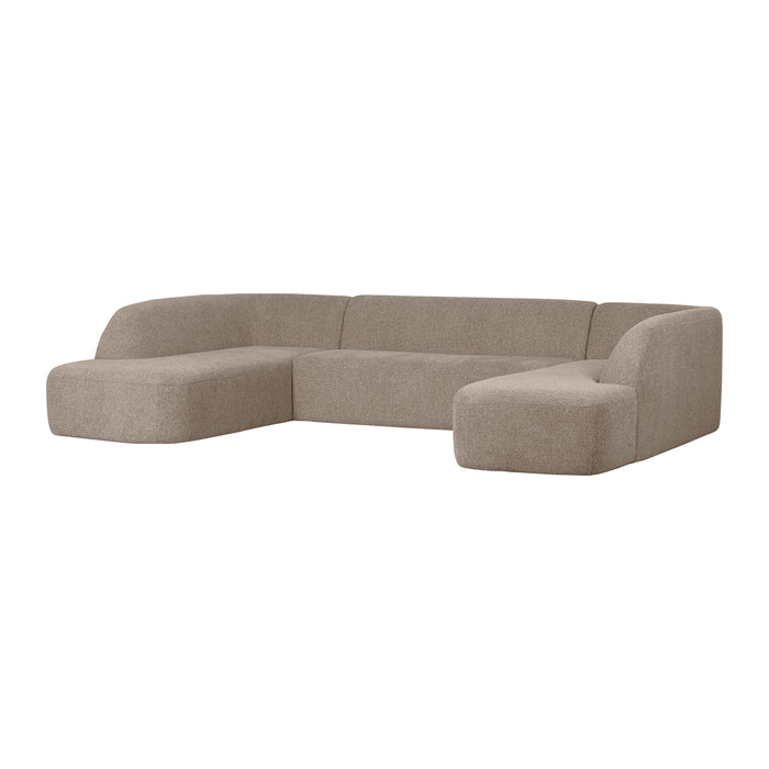WOOOD Sloping U-bank – Chenille - Naturel Melange