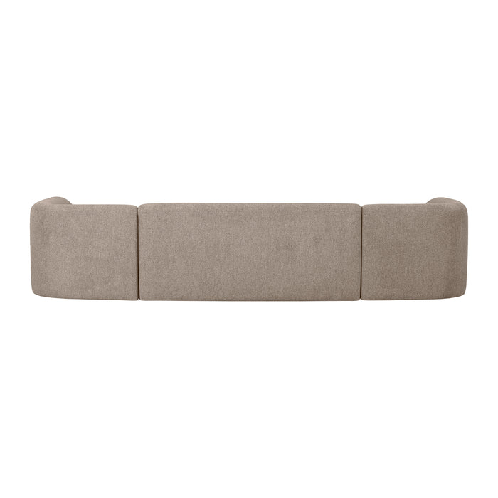 WOOOD Sloping U-bank – Chenille - Naturel Melange