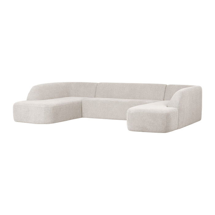 WOOOD Sloping U-bank – Chenille - Pearl Melange