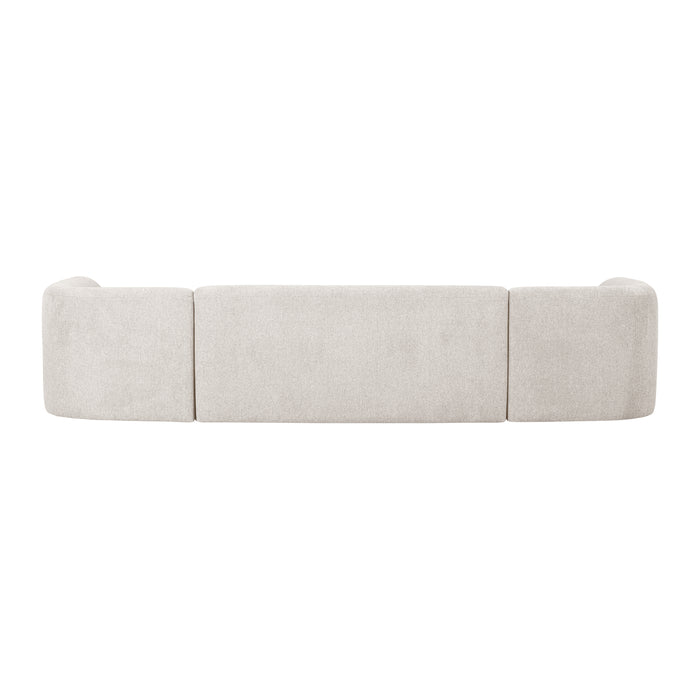 WOOOD Sloping U-bank – Chenille - Pearl Melange