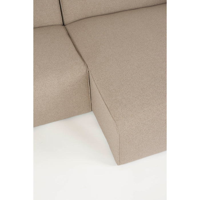 Zuiver Sofa Milka 3-zitsbank Chaise longue Rechts Cappuccino - Beige