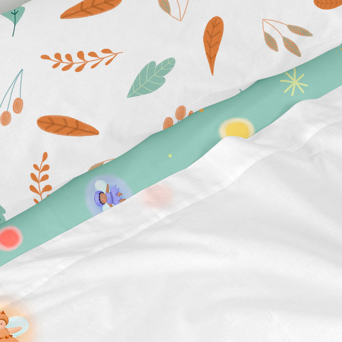 Dreaming Laken Set 2-delig Mr Fox, Veelkleurig, 100% katoen, de kwaliteit van 150 TC