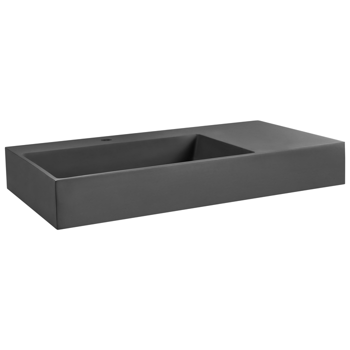Beliani - CUSCO - Wastafel - Zwart - 90 x 48 cm - Mineraalgietwerk