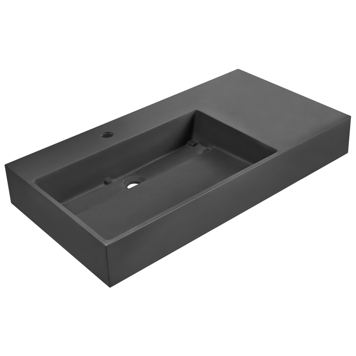 Beliani - CUSCO - Wastafel - Zwart - 90 x 48 cm - Mineraalgietwerk