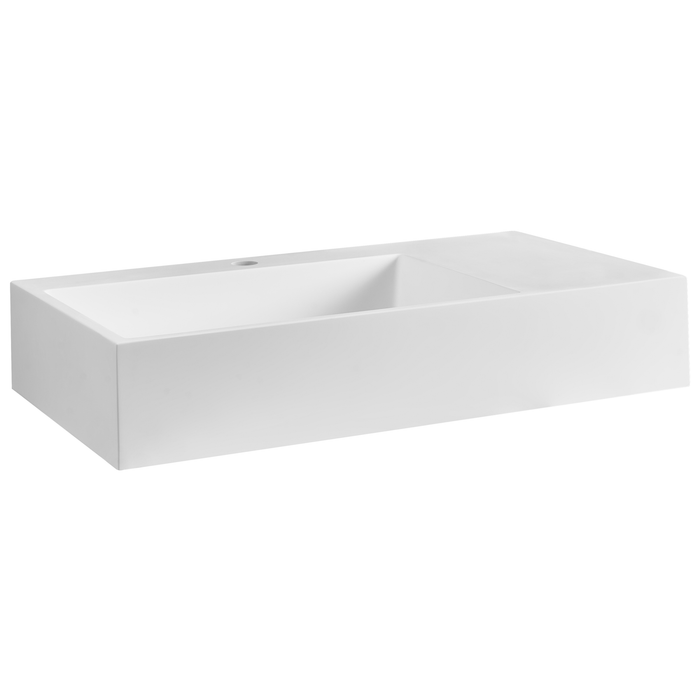 Beliani - CUSCO - Wastafel - Wit - 75 x 43 cm - Mineraalgietwerk
