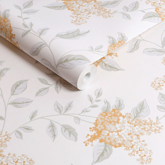 Laura Ashley Portland Behang - bomen - 10mx52cm - Geel