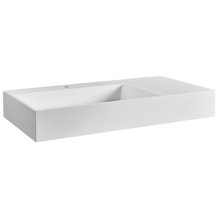Beliani - CUSCO - Wastafel - Wit - 90 x 48 cm - Mineraalgietwerk